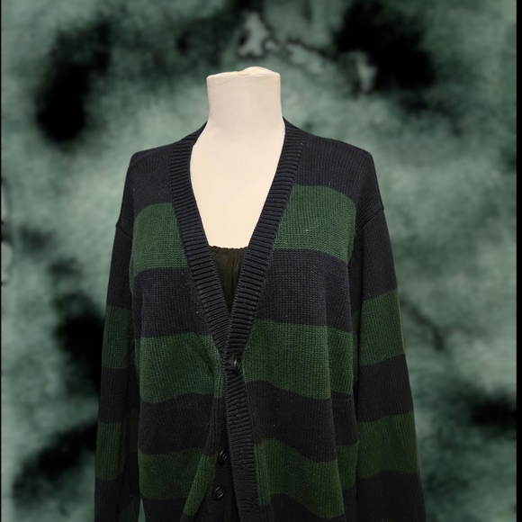 Brandy Melville Whimsygoth Striped Knit Cardigan - Picture 2 of 7